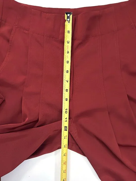 Banana Republic Factory Pleated Wide Leg Pants Women's Size 10 Caramel NWT - Picture 7 of 9